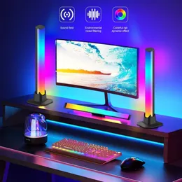 Lámpara de pie de escritorio LED RGB, barras de luz, luz nocturna, música, ritmo, luces de ambiente, retroiluminación para juegos, lámpara de decoración de habitación de TV