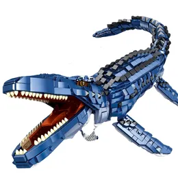 IDEEN Jurassic Dinosaur World Park Bausteine Mosasaurus Tyrannosaurus Modell Bricks DIY Spielzeug für Kinder Jungen Weihnachtsgeschenke