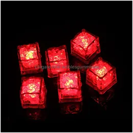 Bar Tools LED -lampor Polychrome Flash Party Glowing Ice Cubes Blinking Flashing Decor Up Club Wedding RRB16225 Drop Delivery Home Ga Dhjza