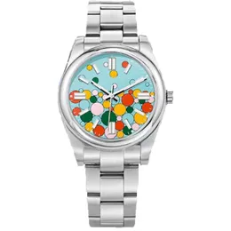 男性腕時計サファイア女性女性腕時計 31 36 41 ミリメートルブルーイエローダイヤル自動時計機械式モントルデラックスオイスターブランド腕時計 dhgate