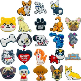 Sko delar tillbehör anpassade pvc clog charms animal hund dekoration för och armband gåvor barn charm grossist droppleverans otwyy