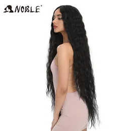 Nxy Cosplay Parrucche sintetiche in pizzo per donne nere Capelli ricci lunghi 42 pollici Cosplay Parrucca anteriore in pizzo biondo Parrucca sintetica in pizzo 230524