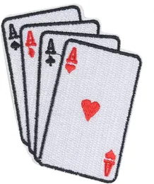 Kavramlar Punk Demir Üzerinde Punk Demir Şanslı Poker Ace of Spades Hearts Card Giyim Ceketleri için Kart İşleme Yama