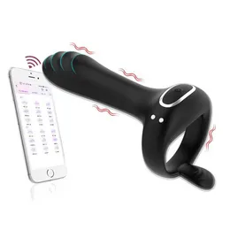 Tools New Product Electric Men's Vibration Lock Ring Fun Products Male and Female Resonance APP Remote Control Band 75% Off Online sales