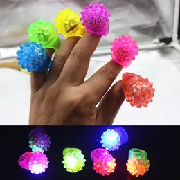 500 st blinkande bubbelring rave party blinkande mjuk gelé glöd cool led ljus upp finger ledande lampor dh084