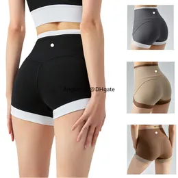 Lu Designer Yoga Suit Women's Summer High Waist Hip Solvesting Show Big Hips Fiess Sports Sports Sessic Tripartite Pants Ultra Short Shorts piccante