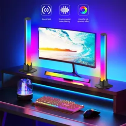 Smart RGB LED Light Bars Night Light con Bluetooth APP Control Music Rhythm Lights Retroilluminazione per Gaming TV Room Decoration Lamp