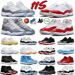 cherry 11s retro 11 Cool Grey Midnight Navy Whiter Bred 25-årsjubileum 72-10 Legend Blue Concord Pure Violet Sports Sneakers Basketskor för män kvinnor 36-47