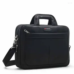 Bortkyror Vintage Laptop Bag for Women Men Leather Men's Executive Portfölj i legitim resväska Designer Luxury Bags Brand