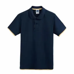 Herren-Designer-Poloshirt, modisches Boss-Poloshirt, kurzärmelig, Business-Revers, lässig, schmales T-Shirt, Oberteil, Doppelgarn, reine Baumwolle, Stickerei, Buchstaben, Kleidung, Größe XS–5XL