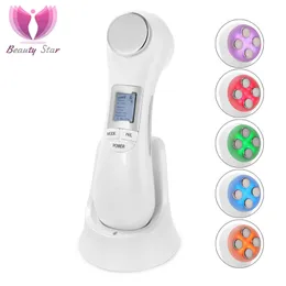 Face Massager Beauty Star Pon LED -terapi RF Radiofrekvens Massager EMS Ultraljud Face Lyft Eye Face Huden Draw Device 230621