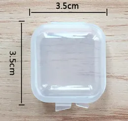 Square Empty Mini Clear Plastic Storage Containers Box Case with Lids Small Box Jewelry Earplugs Storage Box dh9566