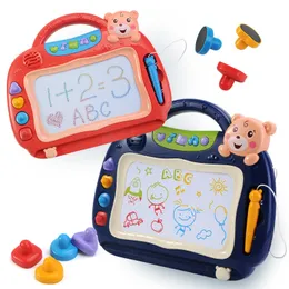 Intelligence toys Montessori Magnetic Blackboard Learning Paint Magnetic Writing Tablet Education Color Drawing Board Toys For Children's Gift 230621