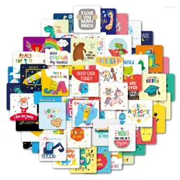 Conjuntos de louça 60 peças lancheira escolar notas bonitos cartões de fé positivos inspiradores projetados para caixas de meninos e meninas do jardim de infância