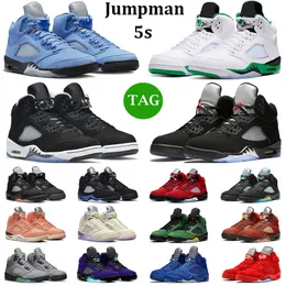 Hotsale Jumpman 5 Men Basketball Shoes 5s UNC Lucky Green Aqua Racer Blue Oreo Raging Red Pinksicle Easter Mens Trainers Outdoor Sneakers