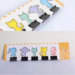 4st/Lot Metal Binder Clips Star Notes Cute PaperClip Christmas Tree Boy Mushroom Office Stationary Supplies Gifts