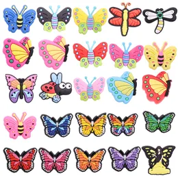 Butterfly Insect Croces Jibz Shoe Charms PVC Garden Shoes Accessories Buckle Clog DIY Wristbands Holiday Decoration Gifgt