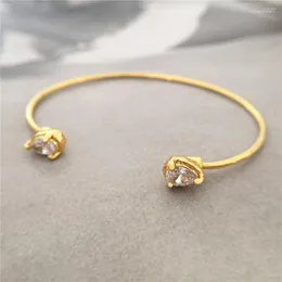 Bransolety mody Bangle Fash dla kobiet wywołujących cyrkon Jewerlly Gold Kolor Ręcznie robione przyjaciele Prezent Śliczna biżuteria