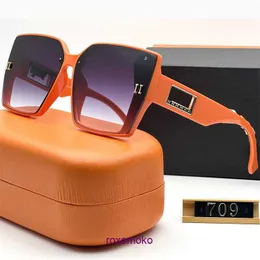 Dikdörtgen Unisex Güneş Gözlükleri Klasik Turuncu Tasarımcı Kadın Güneş Gözlüğü İçi Boş Yan Erkek Sürüş H Sunglass Kadın Gözlük Kutulu Gözlükler RMK0