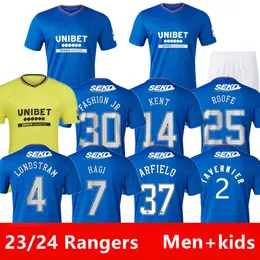 2023/2024 Rangers FC piłka nożna koszulka piłkarska Glasgow Kids Kit 23 24 Tawernier Training Home Away Away trzeci 3. czwarty set Davis Colak Lawrence Kent R.Matondo