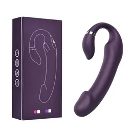 New female C-shaped vibrator with dual motors 10 frequency pulling G-point massage stick adult sex toy 75% Off Online sales