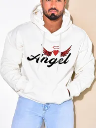 Men's T Shirts Fashion Hoodie With ANGLE Letter & Slogan For Fall Winter 2023