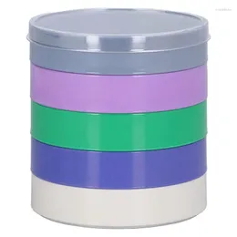 Watch Boxes 1 Piece Multicolor 5 Layers Round Parts Storage Box Movement For Screws Components