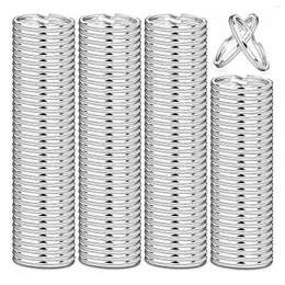 Jewelry Pouches 200 Piece Key Rings 1Inch Stainless Steel Split Keyring For Keychains And Crafts (25Mm). Silver