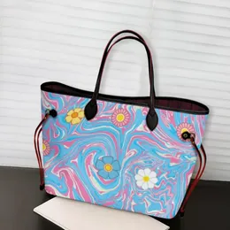 Sacos de noite pintura a óleo cor de fantasia bolsa casual graffiti imagem bolsa de flores para mulheres grande capacidade alça feminina