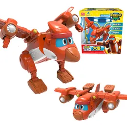 Transformationsspielzeug Robots Season Big ABS Gogo Dino Explore Deformationsauto/Flugzeug mit Sound Actionfiguren Transformations-Dinosaurierspielzeug für Kinder 230621