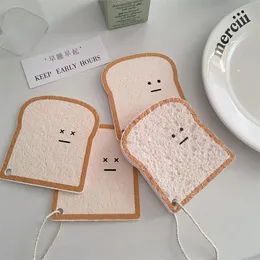 Toast print wood pulp cotton absorbent dishwashing cloth Kitchen dishwashing towel Dishwashing cloth can be repeated dishwashing wipe