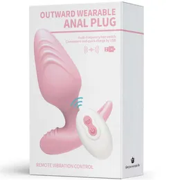 Usando controle remoto vibrando vestíbulo plugue anal massageador de próstata para homens e mulheres 75% de desconto nas vendas on-line