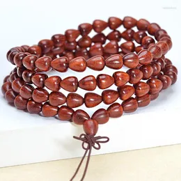 Strand Zambia Blood Sandalwood Ręczny sznurek z koralikami Waterdrop 108pcs biżuteria bransoletka dla kobiet Prezenty Drop