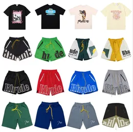 RHude mens shorts short Designer summer knee length hip hop loose print letter oversized men