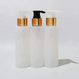 Lagringsflaskor 50 st 100 ml högkvalitativ lotion pump HDPE kosmetisk behållare för flytande tvåldispenser påfyllningsbar schampo duschgel