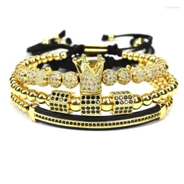 Charm Bracelets Nine Forever Jewelry Crown Charms Men Couple Bracelet Macrame Beads For Women Pulseira Masculina Feminina Raym22