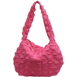 Bolsas de noite femininas bolsa de ombro com zíper nuvem nas axilas plissadas linha bordada moda simples macia feminina axila