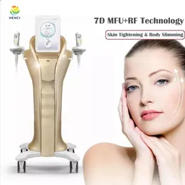 Kraftfull 4 hanterar nya dubbla guld HIFU MFU med RF VMAX SD-fokuserad ultraljudshud åtstramning Face Lifting Machine 7D 9D Anti-Aging HIFU SLAMN-enhet