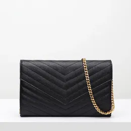 Luxurys designers axel crossbody väskor kvinnor handväskor purses klassisk toppkvalitet guldkedja kaviar äkta läder quiltad koppling messenger svart slingväska