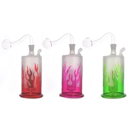 Creative Fire Blaze Bruciatore a nafta in vetro Bong Narghilè 10mm Pipa ad acqua per fumo in linea Biese Matrix Perc con tubo e tubo flessibile per bruciatore a nafta in vetro maschio