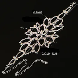 Pulseira de casamento feminina pulseira de noiva corrente de braço pulseira de noiva superior com strass tornozelo tornozeleira pulseiras