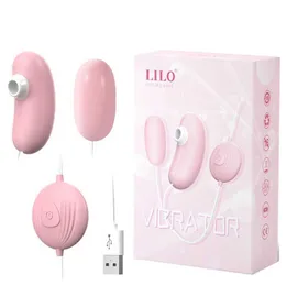 Dou Egg Female Silent Strong Vibration Stick Jumping Dynamic Teasing Suction Dual Device Adult Supplies 75% Off Online sales