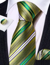 Bow Ties moda turkusowa zielona paski męskie klasyczne jedwabne luksusowe luksusowe kieszonki kieszonkowe z zestawu przyjęcia weselnego fa-6300