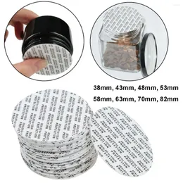 Storage Bottles 100 Pcs Pressure Sensitive Sealing Gaskets Foam Liner Security Tamper For Glass Plastic Jars