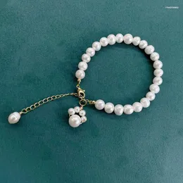 Promozione del filo - Braccialetto fatto a mano in rame placcato 18 carati con perle d'acqua dolce naturali Risultati per la creazione di gioielli fai-da-te