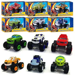 Diecast Model Car Classic Blaze Car Model Inertia Diecast Vehicles Racing Figure Blaze Toys For Children Monsters Truck Machines Car Toy Kids 230621