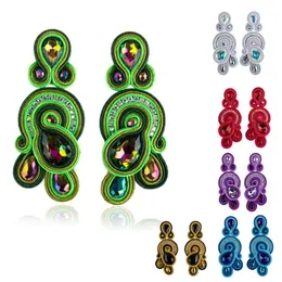 Dingle ljuskrona kpacta mode soutache örhänge retro design etnisk stil handgjorda vävande kvinnors örhänge dropp örhänge tillbehör 230621