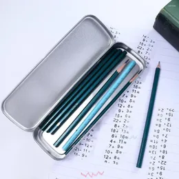 Blank Frosted Iron Pencil Case 고품질 사무실 문구 상자 상자 학교 소모품 간단한 단일 레이어 펜