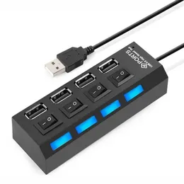 Usb Hub 2.0 Splitter 4 Ports Multi Hab Power Adapter Extensor Computer Accessories Switch Cable For Home
