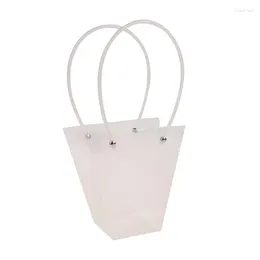 Confezione regalo Scatola per fiori portatile Borsa trasparente in PVC Borsa pieghevole per fiorista Bouquet da sposa Borsa da viaggio ambientale Borse da viaggio